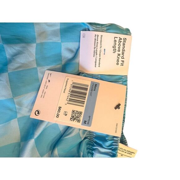 Nike Mens Club Flow Chorine Blue Checkered Shorts NWT Medium - Picture 4 of 4
